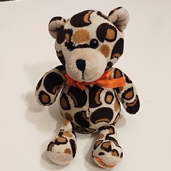 Reese's Cup Leopard Print Plush Teddy Mini Bear - Picture 1 of 7